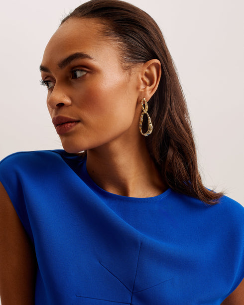 BURSAN-Tops-Cropped Top With Puff Sleeve- Ted Baker Romania